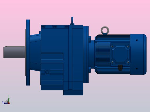 RF97法兰轴伸式安装斜齿轮减速机RF97-Y2.2-4P-100-M1-0°-Φ350右视缩略图