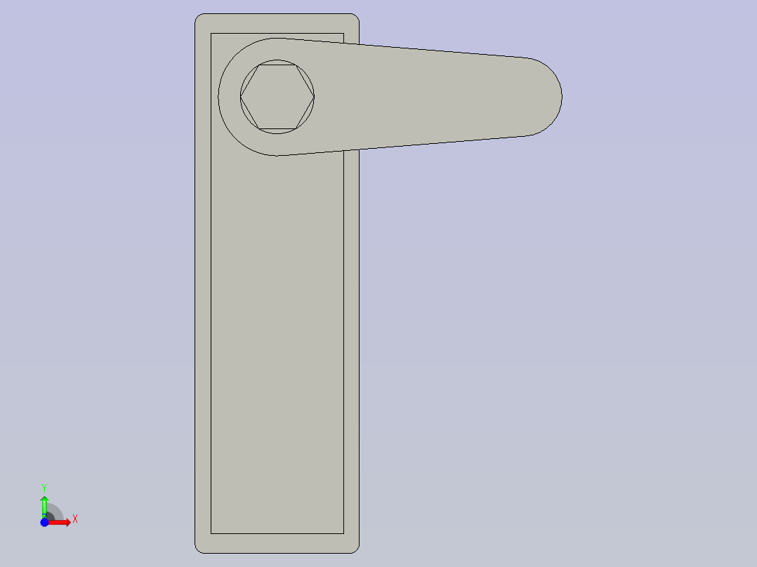 CZXD-MS713门锁B(默认)-1-F前视图