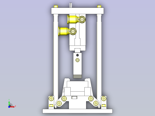 一款工件夹紧解除机构3D模型前视缩略图