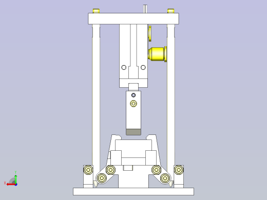 一款工件夹紧解除机构3D模型后视缩略图
