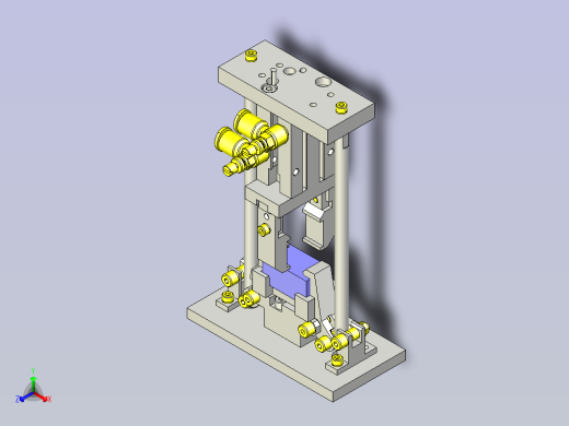 一款工件夹紧解除机构3D模型正等轴测缩略图