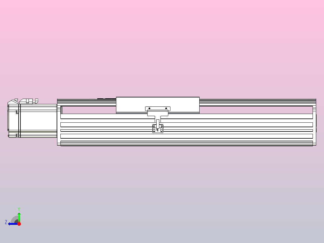 日规模组半封闭丝杆TPA-HNR-202D-2510C-L200-M-Y-P75-N3右视图