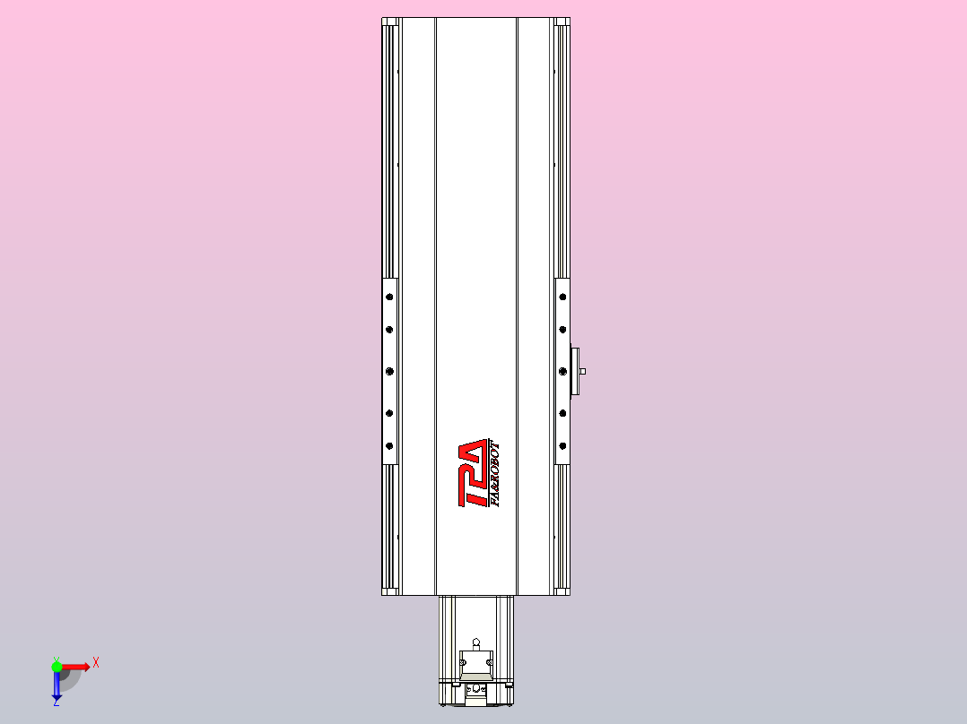 日规模组半封闭丝杆TPA-HNR-202D-2510C-L200-M-Y-P75-N3俯视图