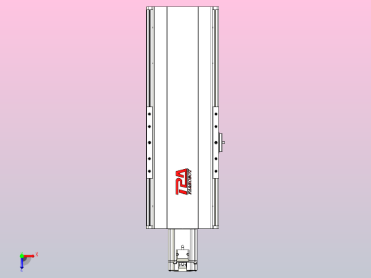 日规模组半封闭丝杆TPA-HNR-202D-2510C-L200-M-Y-P75-N3俯视缩略图