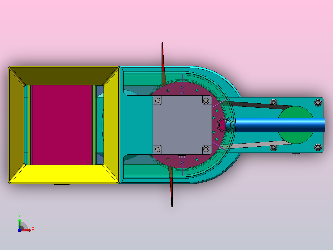柠檬清洗切片机（SW+CAD+说明书）前视图