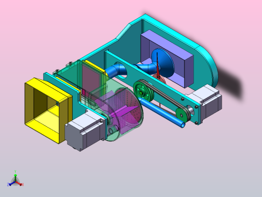 柠檬清洗切片机（SW+CAD+说明书）正等轴测缩略图