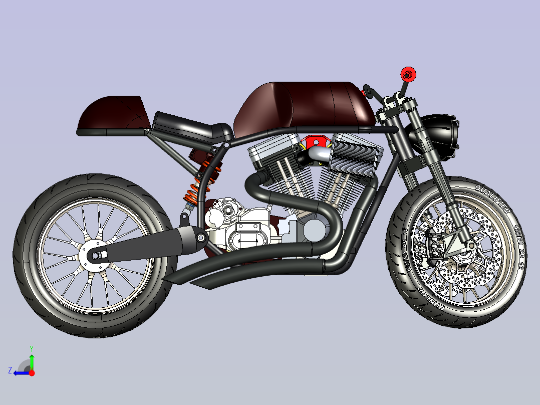 Madmax 250经典摩托车右视图