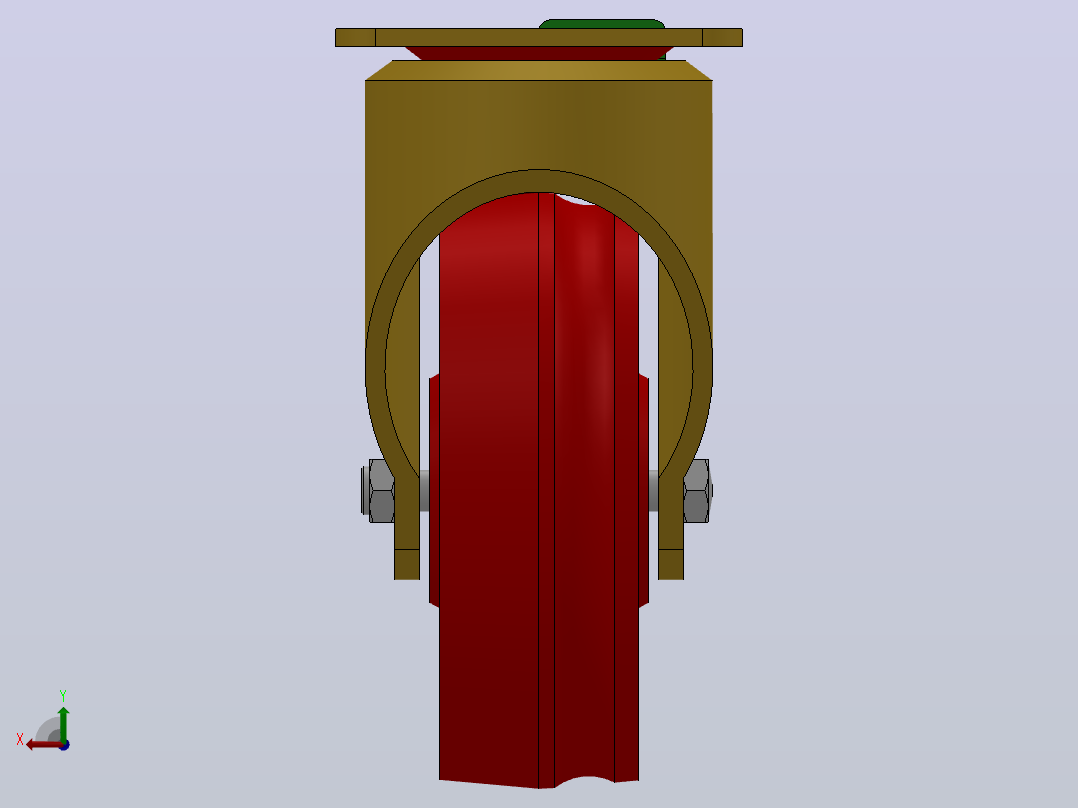 G13-01B-125-802F重型轮[G13-01B-150-802F]脚轮后视图