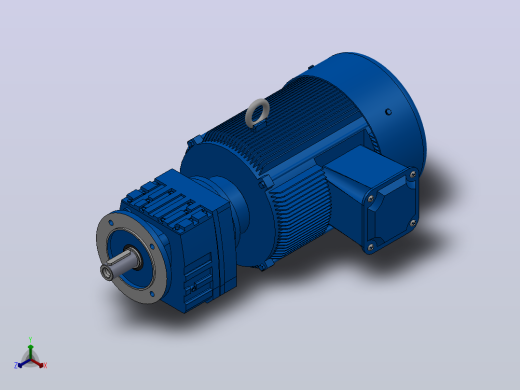 RF27法兰轴伸式安装斜齿轮减速机RF27-Y2.2-4P-100-M1-0°-Φ140