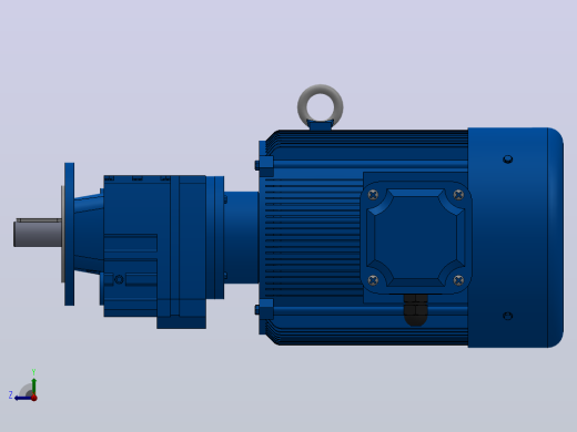 RF27法兰轴伸式安装斜齿轮减速机RF27-Y2.2-4P-100-M1-0°-Φ140右视缩略图