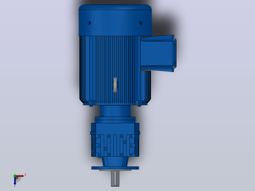 RF27法兰轴伸式安装斜齿轮减速机RF27-Y2.2-4P-100-M1-0°-Φ140俯视缩略图