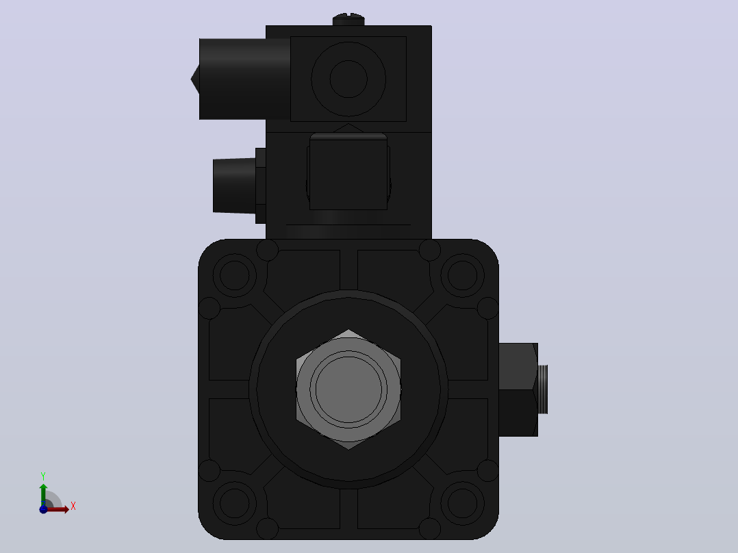 10A-5(V)系列带阀气缸(带阀型自己保持式)[10A-5(V) (Ⅱ) SD 50 B 300 A 5]前视图
