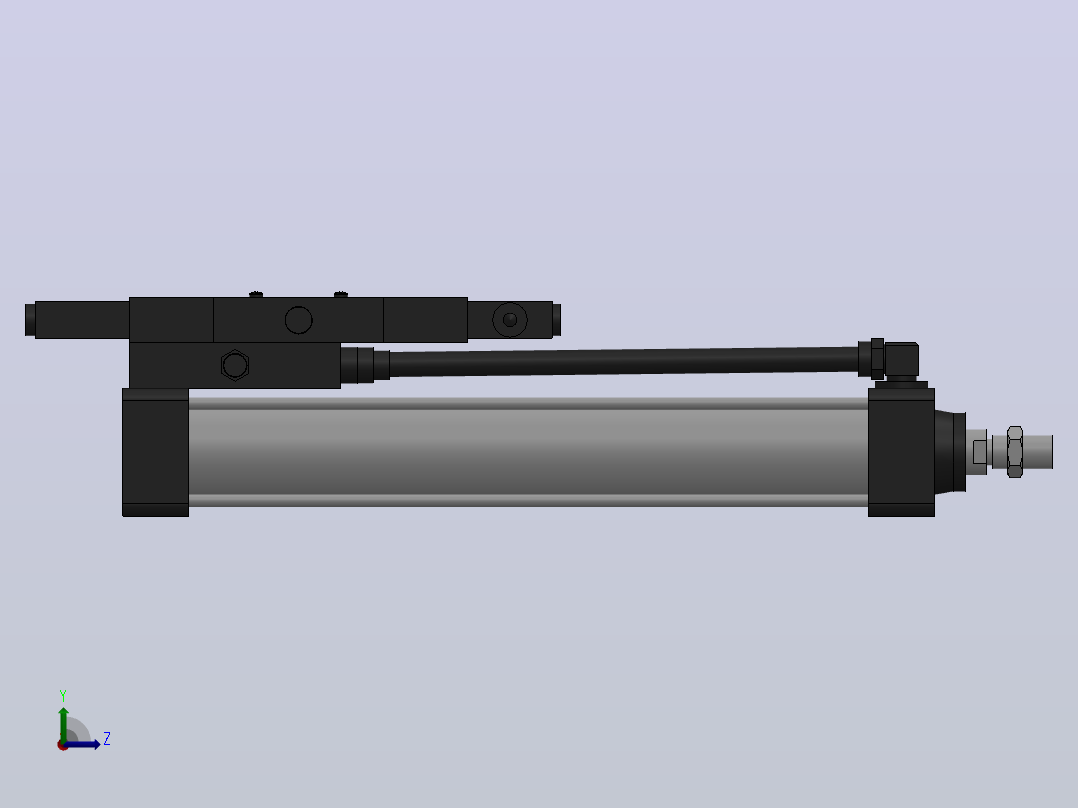 10A-5(V)系列带阀气缸(带阀型自己保持式)[10A-5(V) (Ⅱ) SD 50 B 300 A 5]左视图