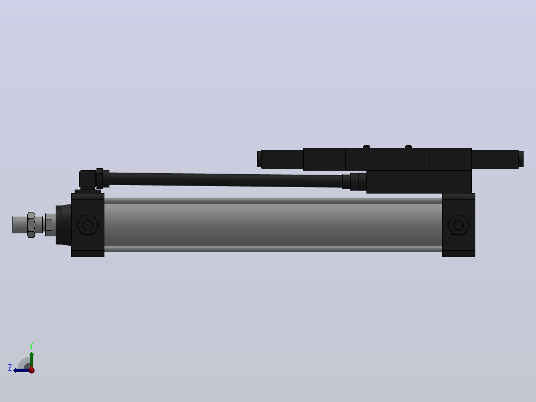 10A-5(V)系列带阀气缸(带阀型自己保持式)[10A-5(V) (Ⅱ) SD 50 B 300 A 5]右视图