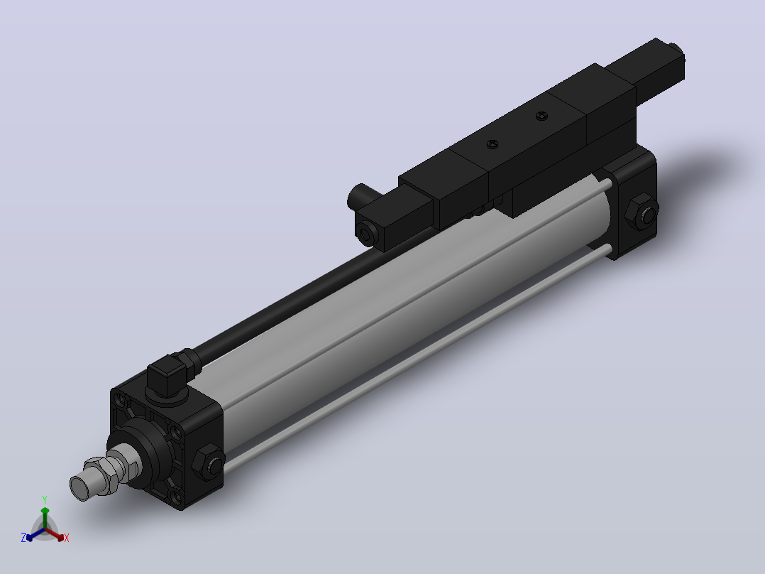 10A-5(V)系列带阀气缸(带阀型自己保持式)[10A-5(V) (Ⅱ) SD 50 B 300 A 5]正等轴测图