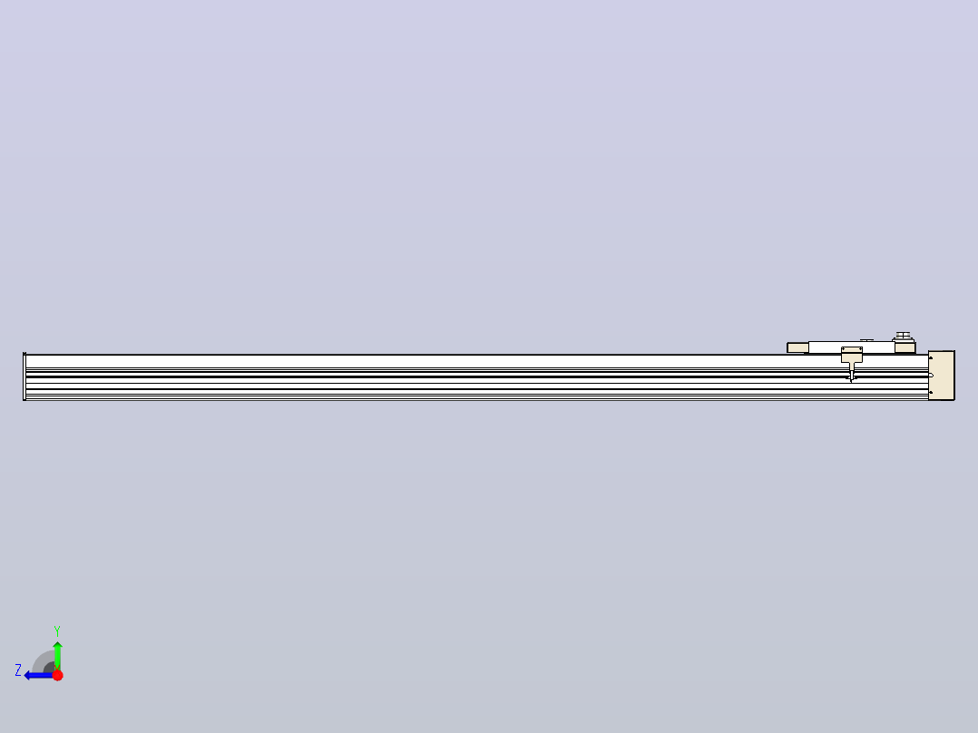 滚珠丝杠直线轴带导轨全封闭TPA-HCR-220D-3210C-L1750-MR-C-P1K-N3右视图