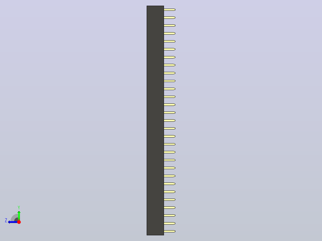 母针头Female_Header_1x29_P2.0_H4.3_straight.step右视图