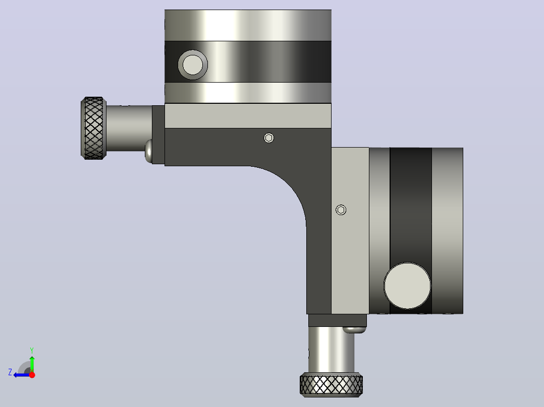 传送带传感器调整工具 YZ + AB 角度转盘右视图