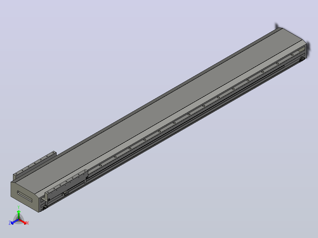 直驱直线电机轴TPA-LNP-230D-P33-L1740-C-1-3-C-10-N3(磁栅尺)正等轴测图