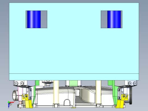 液压夹具模型3D图俯视缩略图