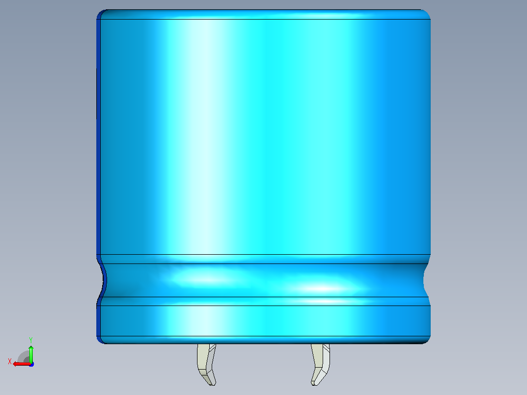 30 x30蓝色BLUE1底片电解电容器后视图