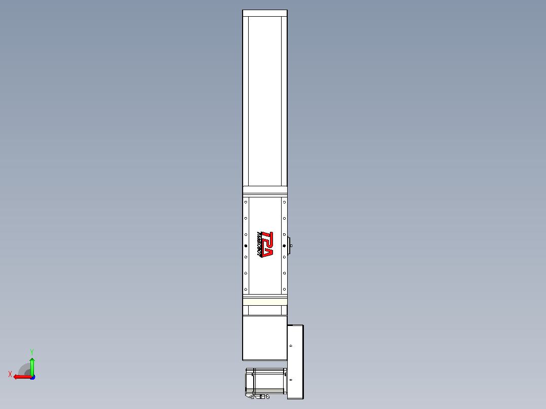 伺服电机集成皮带传动直线执行器TPA-OCB-140-256-L350-MR-P75-N3后视图