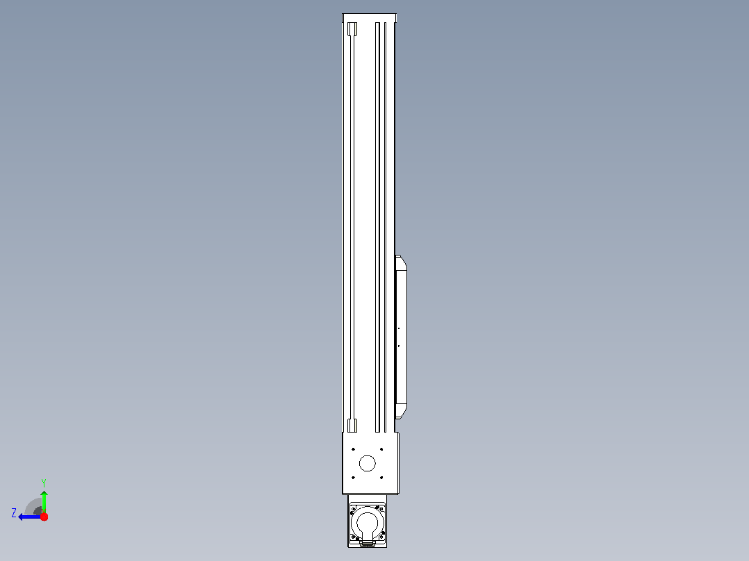 伺服电机集成皮带传动直线执行器TPA-OCB-140-256-L350-MR-P75-N3右视图