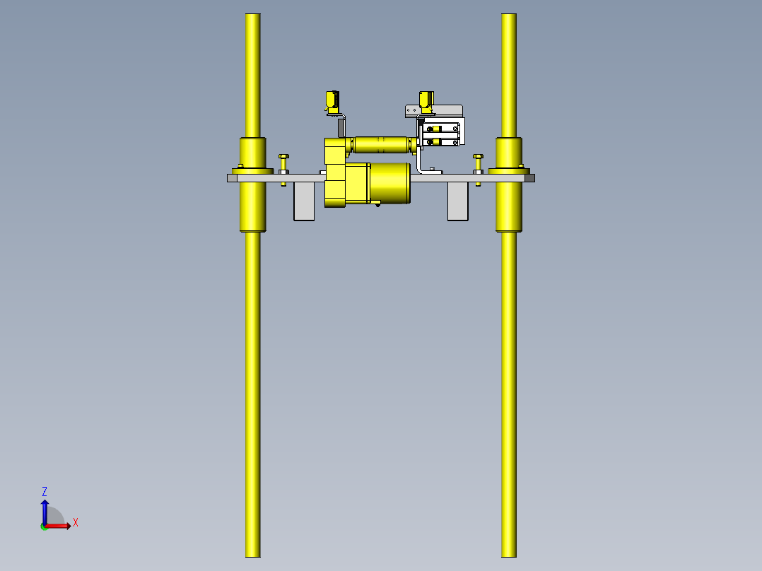 搬运线升降机构前视图