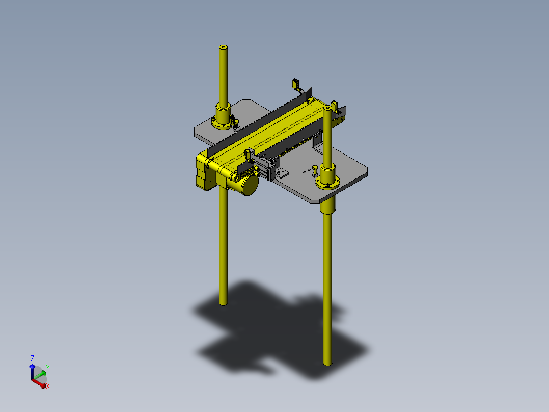 搬运线升降机构正等轴测图