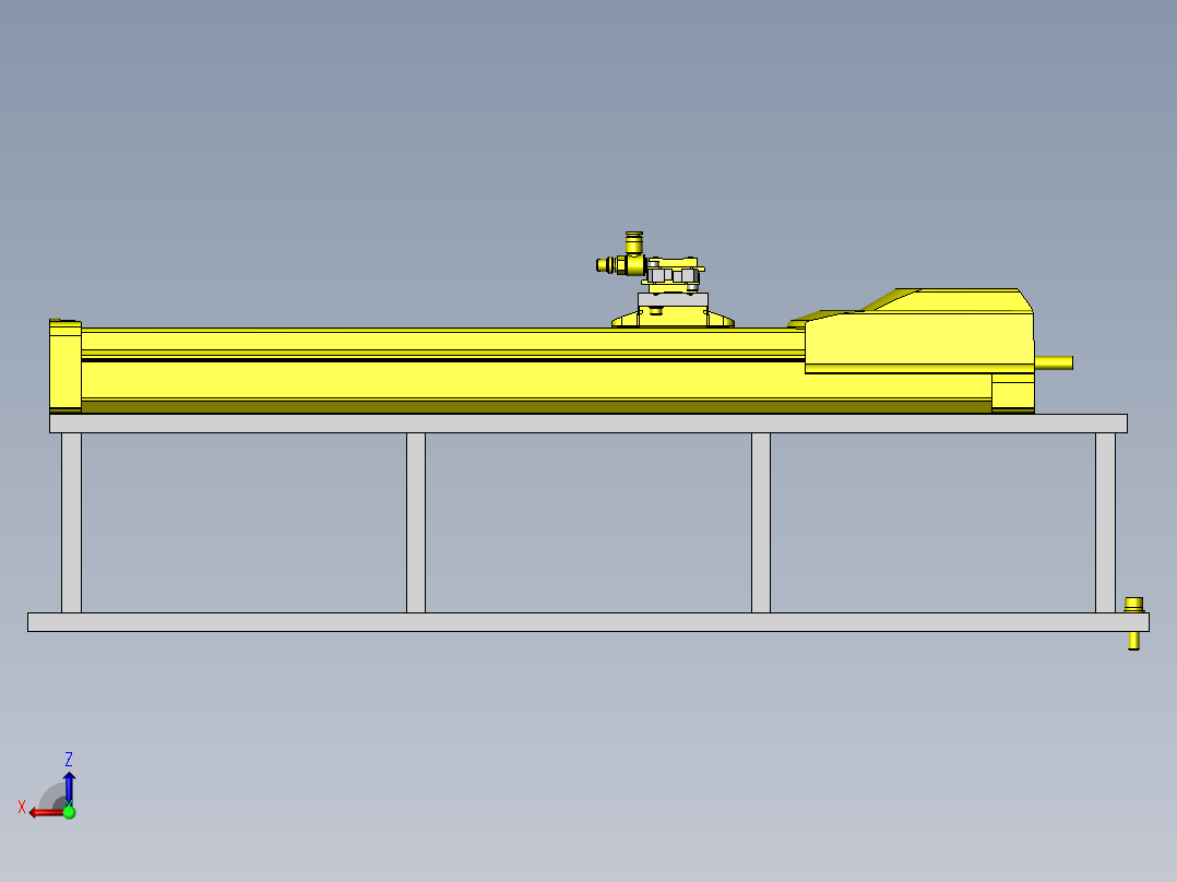圆筒工件切断机构后视图