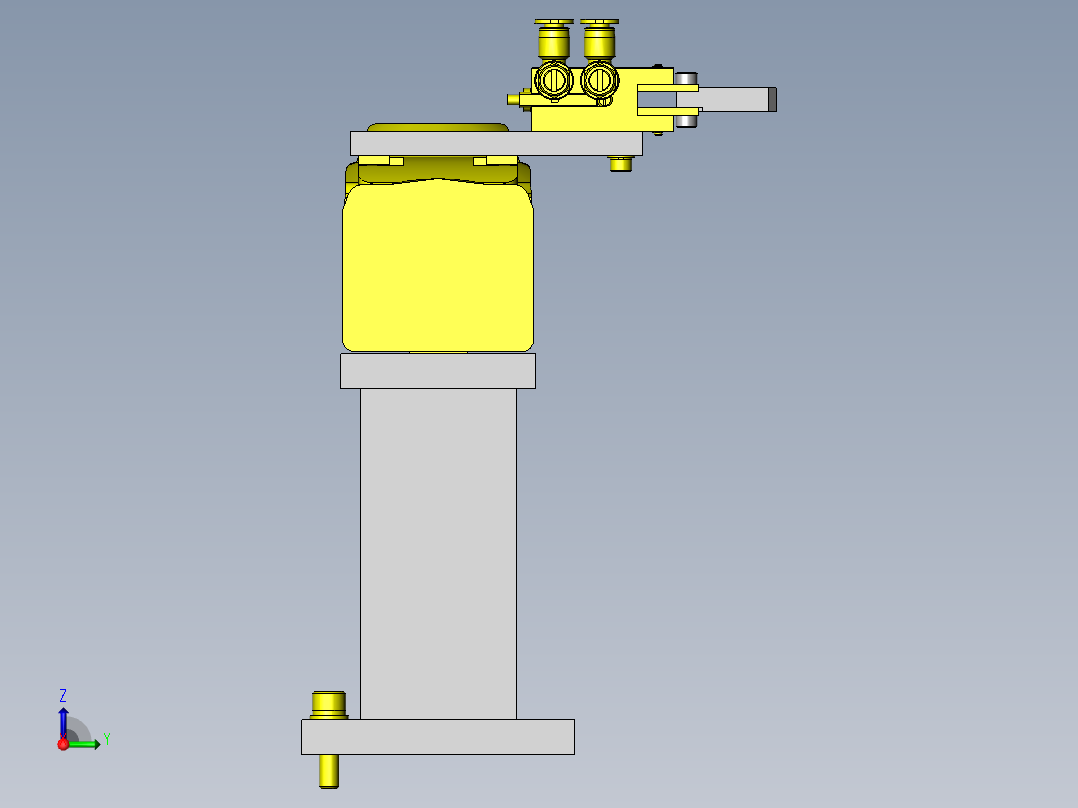 圆筒工件切断机构右视图