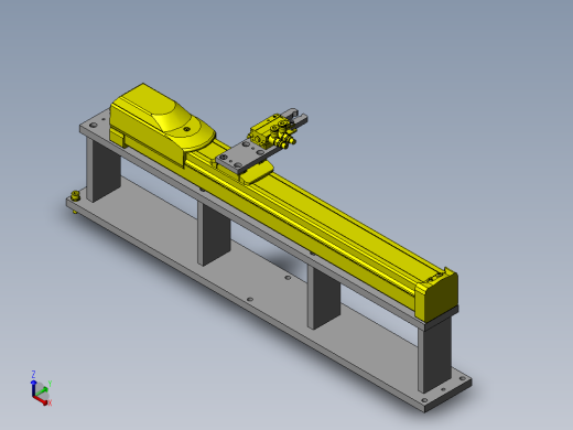 圆筒工件切断机构正等轴测缩略图