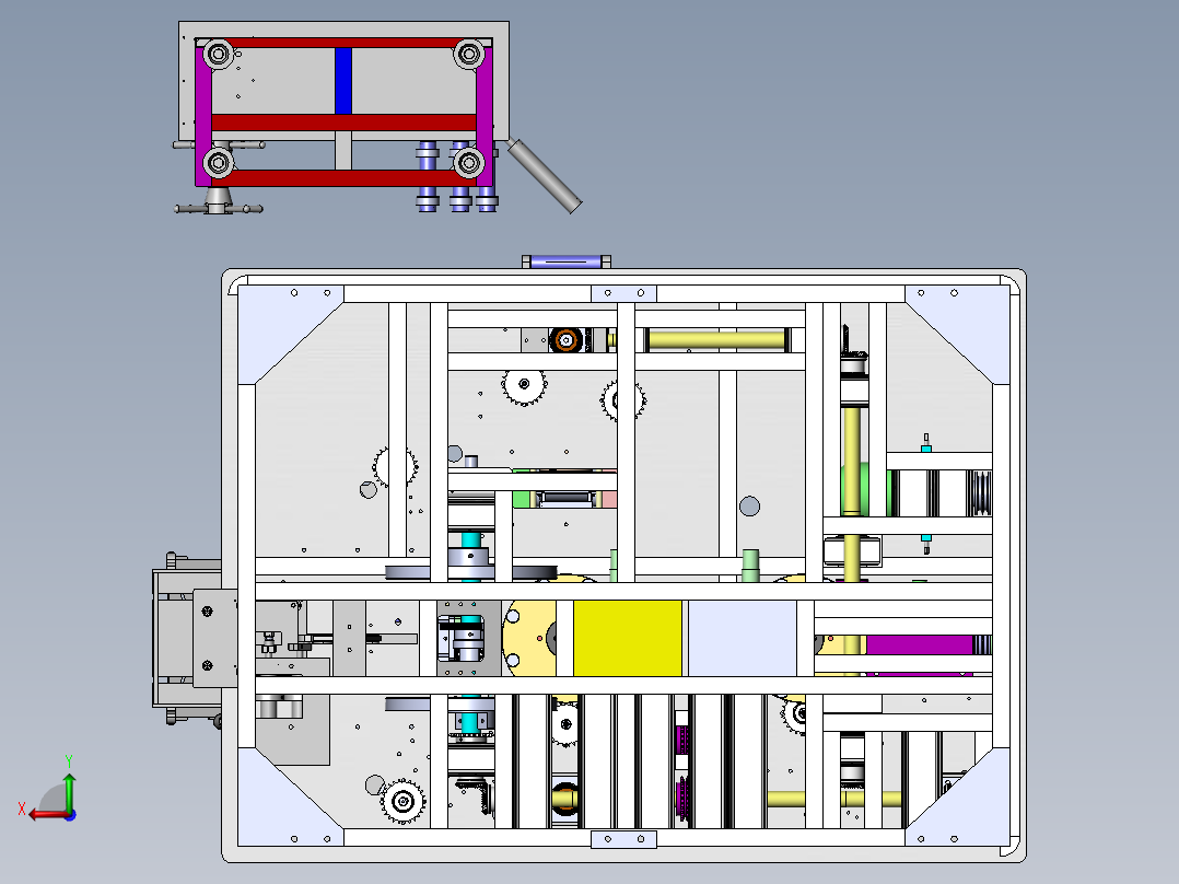 高速纸碗机(含工程图+BOM清单)sw12后视图