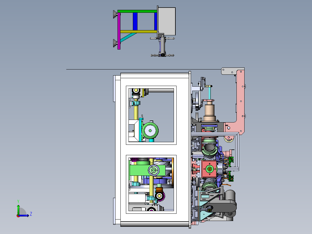高速纸碗机(含工程图+BOM清单)sw12左视图