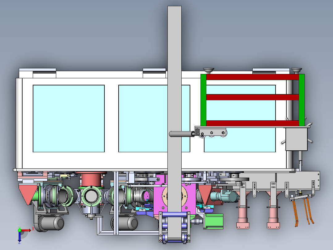 高速纸碗机(含工程图+BOM清单)sw12俯视图