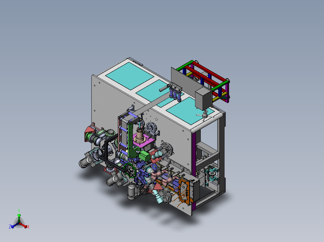 高速纸碗机(含工程图+BOM清单)sw12正等轴测图