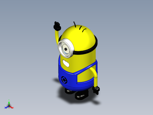 胜利的小黄人模型