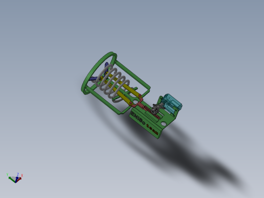 弹簧式网球发球机模型
