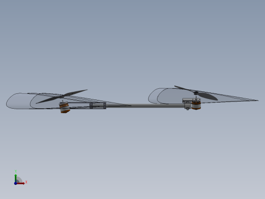solidworks tricopter飞机原型前视缩略图