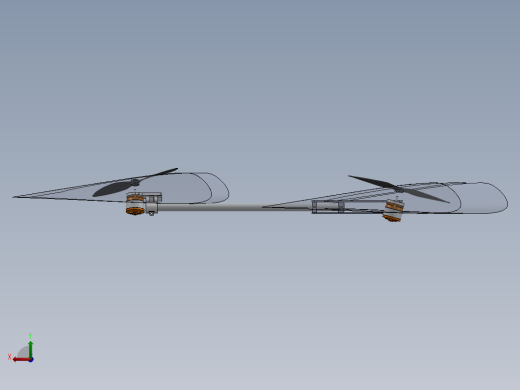solidworks tricopter飞机原型后视缩略图
