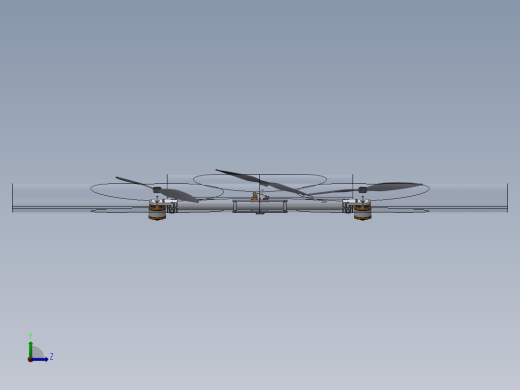 solidworks tricopter飞机原型左视缩略图
