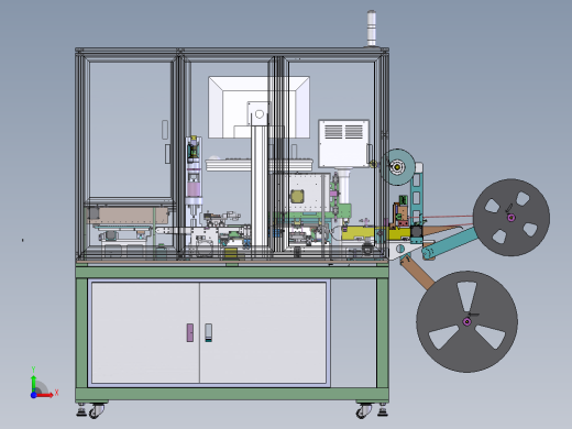 ZDH-BAOZ-006 电感字符极性检测及包装机械设备3D模型前视缩略图