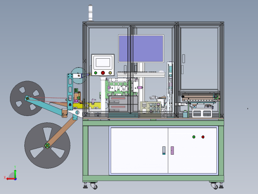 ZDH-BAOZ-006 电感字符极性检测及包装机械设备3D模型后视缩略图