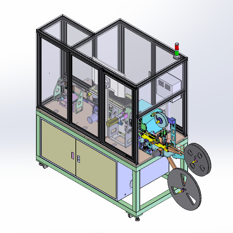 ZDH-BAOZ-006 电感字符极性检测及包装机械设备3D模型
