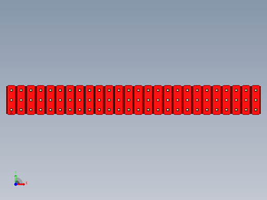 彩色公头100mil（2.54mm）系列-DS1021_red_3x26p_100mil_Type1_rev1.0前视缩略图