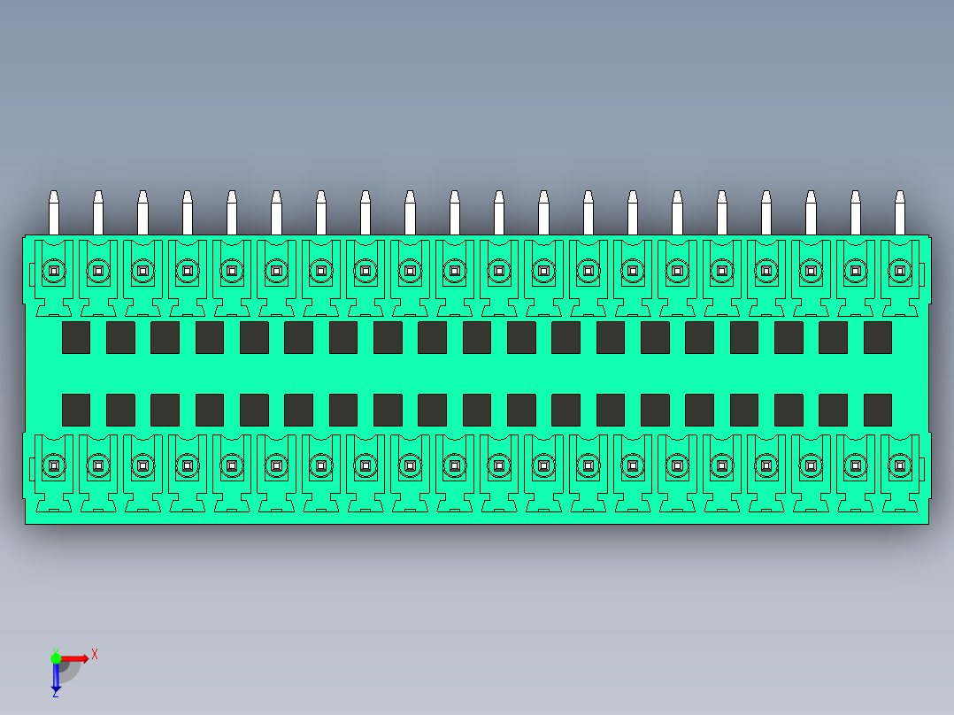 DEGSON 15EDG 系列 3.5mm 插拔式接线端子 FullPack-15EDGRH-3.5-40P-14-00AH俯视图