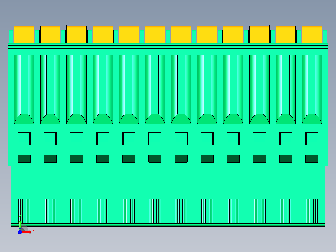 DEGSON 15EDG 系列 2.5mm 接线端子包-15EDGKD-2.5-12P-14-00AH前视图