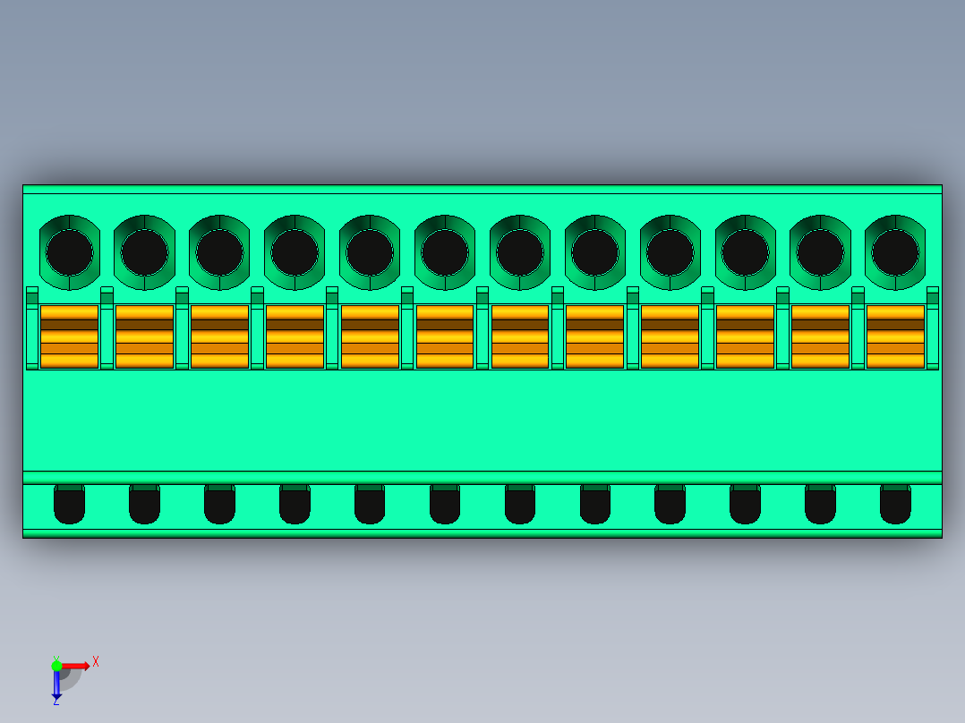 DEGSON 15EDG 系列 2.5mm 接线端子包-15EDGKD-2.5-12P-14-00AH俯视图