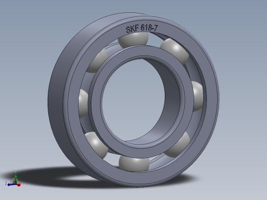 滚珠轴承-SKF BALL BEARING 618-7 7x14x3.5