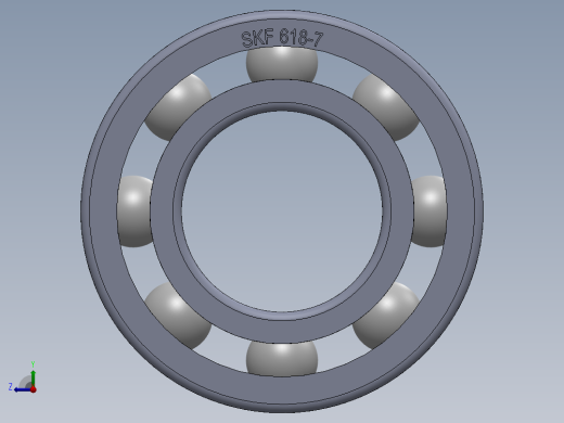 滚珠轴承-SKF BALL BEARING 618-7 7x14x3.5右视缩略图